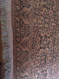 Prachtig orgineel oud tapijt carpet kleed plaid vloerkleed wandkleed 240 x 170 cm Hoffz vintage sober landelijk