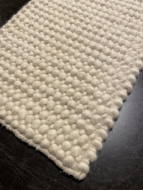 Groot handgewoven 100 % vervilt wol vloerkleed kleed carpet karpet ivory 240 x 170 cm