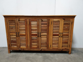 Stoer houten dressoir Sidetable hout landelijk louvredeurtjes luikjes Louvre shutters