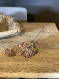 Replica decoratie tak zaadbol zaadbakje bloem landelijk