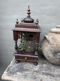 Hele leuke originele unieke tempel tempelkastje tempeltje nisje 20 x 20 x H43 cm vintage kandelaar offertafeltje