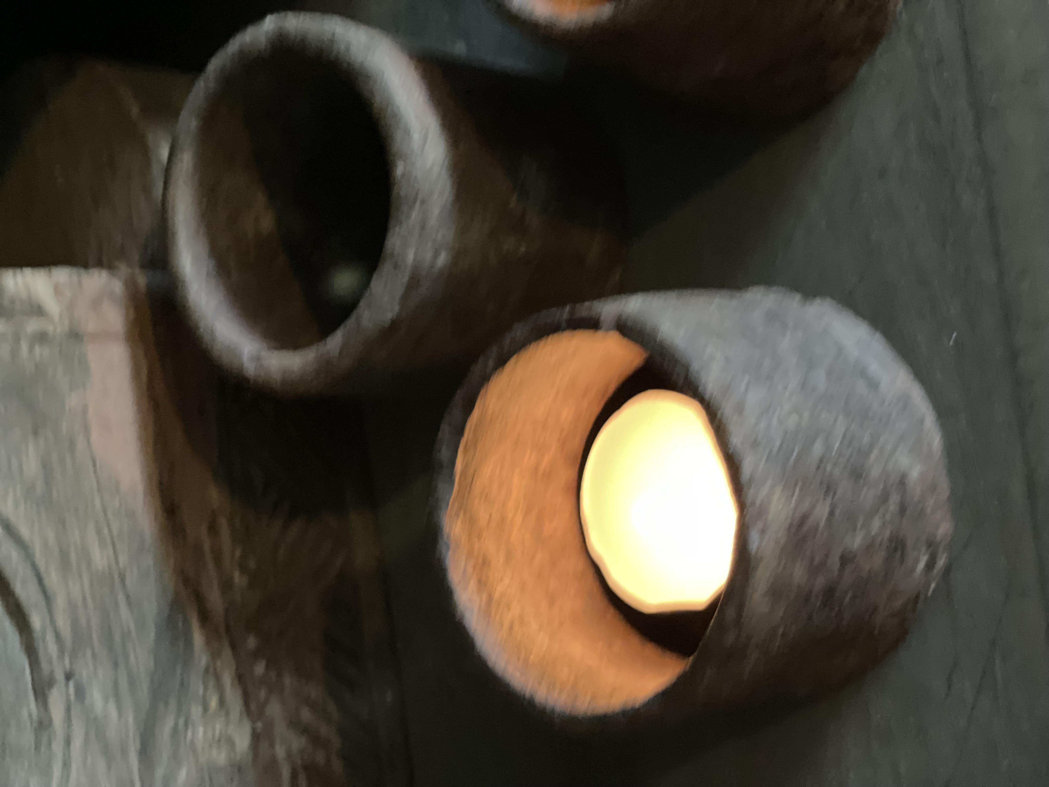 Oud metalen theelicht theelichtje theelichthouder waxinelichthouder stoer landelijk industrieel vintage metaal