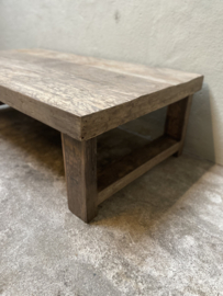 Vergrijsd houten salontafel landelijk strak 120 x 60 x H40 cm Texas SEP