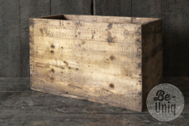 Oud houten krat kratje box bak landelijk stoer kist hout 56 x H36 x 26 cm