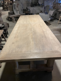 Grote boeren eettafel oud grenen tafel landelijk stoer robuust 300 x 100 cm