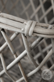 Set van 2 manden vergrijsd riet rotan rieten baskets rattan landelijk stoer mand korf