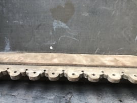 Prachtig origineel uniek oud houten zinken metalen Wandpaneel wandornament landelijk sober afdak industrieel grijs Aura Peeperkorn