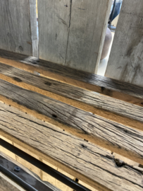 Landelijk smeedijzeren vergrijsd Railway truckwood houten wandplank wandconcole kapstok donker hout wandkapstok hout rek schap plank