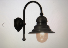 Frezoli wandlamp/buitenlamp mat zwart incl glazen stolp.