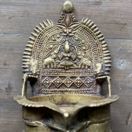 Gouden vintage look theelicht houder India Indiaanse stijl