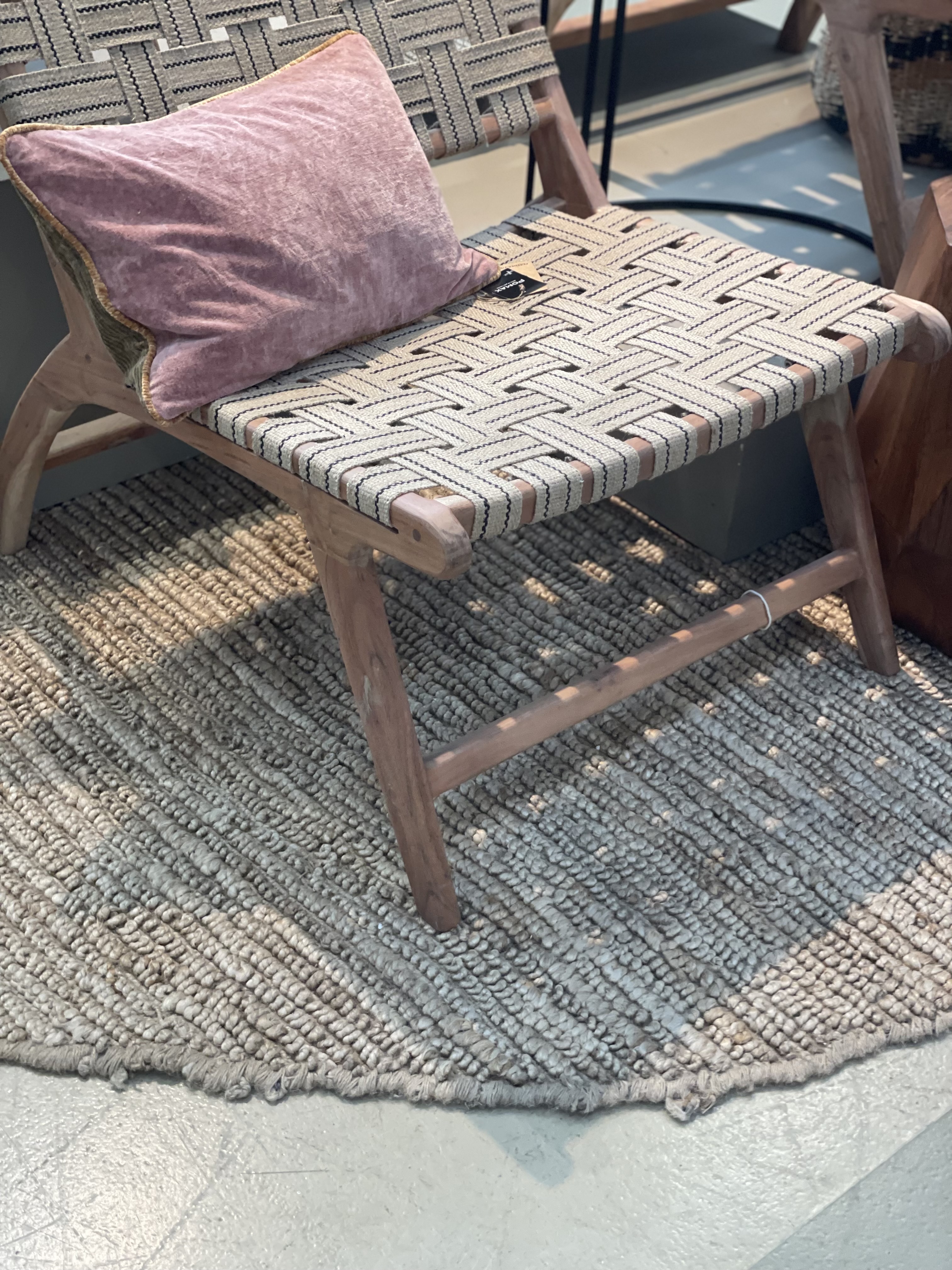 Stoer grof jute kleed vloerkleed rechthoekig POMAX 240x 180 cm landelijk naturel