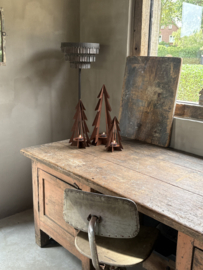 Leuke roest metalen kerstboom Groot large kerstboompjes theelicht theelichthouder kandelaar tuin kandelaar klein