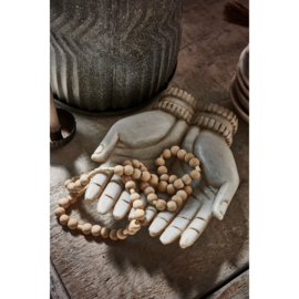 Prachtige marmeren hardstenen handen beeld hand stenen offerschaal schaal kom bak landelijk stoer Ibiza stijl