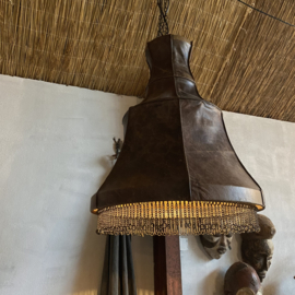 Gipsy bruin leren Lamp hoffz hanglamp vintage boho landelijk stoer Ibiza