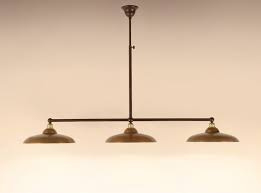 Koperen hanglamp inclusief 3 kappen Frezoli  Vechia 3 stallamp frezoli koper model