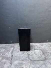 Zwart Houten zuil sokkel pilaar kolom kolom oud hout 35x35x80 cm landelijk stoer