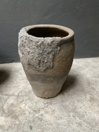 Grote grijs grijze stenen pot kruik vaas stoer landelijk