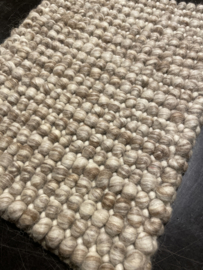 Groot handgewoven 100 % vervilt wol vloerkleed kleed carpet karpet beige 200 x 300 cm