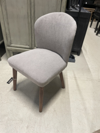 Landelijke linnen stoel stoelen stoeltjes eetkamerstoelen houten poten