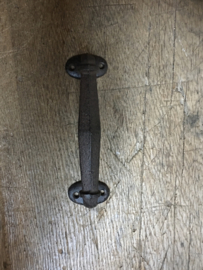 Zware kwaliteit gietijzeren deurknop zwart handgreep greep strak beugel handvat klink deurklink