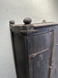 Grote oude antieke houten 2 deurs kast stoer landelijk vintage 172 x 83 x 53 cm