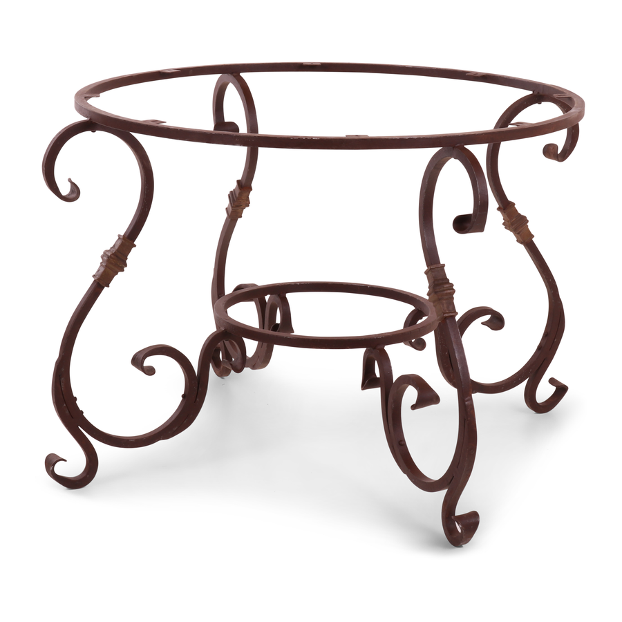 Rond Smeedijzeren tafelonderstel ijzer metaal metalen krul 100 cm tuintafel eettafel