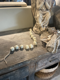 Jute touw met papier mache bollen 90 cm decoratie deurhanger ketting