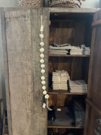 Jute touw met papier mache bollen 90 cm decoratie deurhanger ketting
