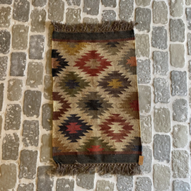 Prachtig groot kelimkleed kelim nr109 91x60cm tapijt vloerkleed plaid woonplaid landelijk stoer