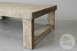 Vergrijsd houten salontafel landelijk strak 120 x 60 x H40 cm Texas SEP