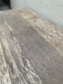 Vergrijsd houten salontafel landelijk strak 120 x 60 x H40 cm Texas SEP