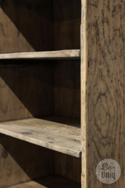 Stoer origineel oud houten schap rek kast landelijk 120 x 54 x 32 cm