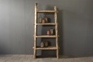 Grote stoere oud houten kast schap 218 x 104 cm rek stoer robuust boekenkast keukenkast landelijk industrieel