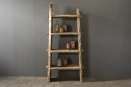 Grote stoere oud houten kast schap 210 x 115 cm rek stoer robuust boekenkast keukenkast landelijk industrieel