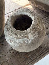 Heel oud stenen kruikje potje Hoffz landelijk stoer sober