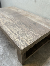 Vergrijsd houten salontafel landelijk strak 120 x 60 x H40 cm Texas SEP