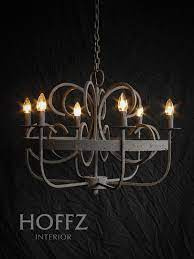Bliz Hoffz 6 - arms kroonluchter hanglamp landelijk stoer