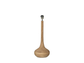 Stoere naturel bruine houten balusterlamp tafellamp 40 cm tafellamp landelijk stoer robuust almond