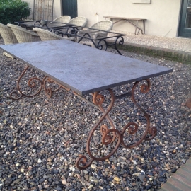 Zwaar smeedijzeren tuintafel onderstel krul 180 x 80 cm