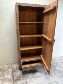 Grote 1 deurs kast met lade truckwood railway houten kast landelijk stoer industrieel SEP oud hout 190 x 80 x 45 cm