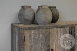 Vergrijsd truckwood railway houten 4 deurs kast dressoir stoer landelijk industrieel 160 x H85 x 40 cm SEP