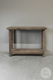 Truckwood houten sidetable wandtafel wastafelmeubel landelijk stoer H80 x B100 x D40 cm SEP
