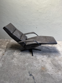 Stoere Afrika leren relaxfauteuil relax fauteuil stoel sta-op lounge ligstoel kleur Moro