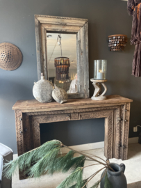 Hele gave oude houten Sidetable Voorzetschouw schouw haard wandmeubel schouw dressoir landelijk