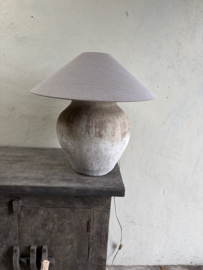 Stoere lampenvoet grijs landelijk lampevoet Kruiklamp van oude kruik aura Peeperkorn nr 7