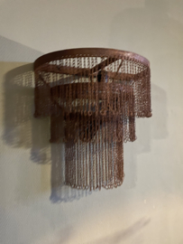 Stoere roest ijzeren wandlamp kettinglamp landelijk stoer industrieel  wandlampje