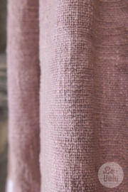 Grote linnen katoen plaid deken soft pink roze rose 150 x 125 cm