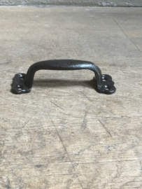 Zware kwaliteit gietijzeren deurknop handgreep small greep strap zwart beugel handvat zwarte klink deurklink