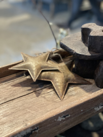 Grijs bruine metalen kerstster ster sterretje groot kersthanger kerstbal landelijk stoer sober urban vintage