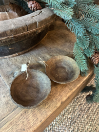 Leuke decoratieve leem schaaltje schaaltjes bakje met handvat landelijk stoer